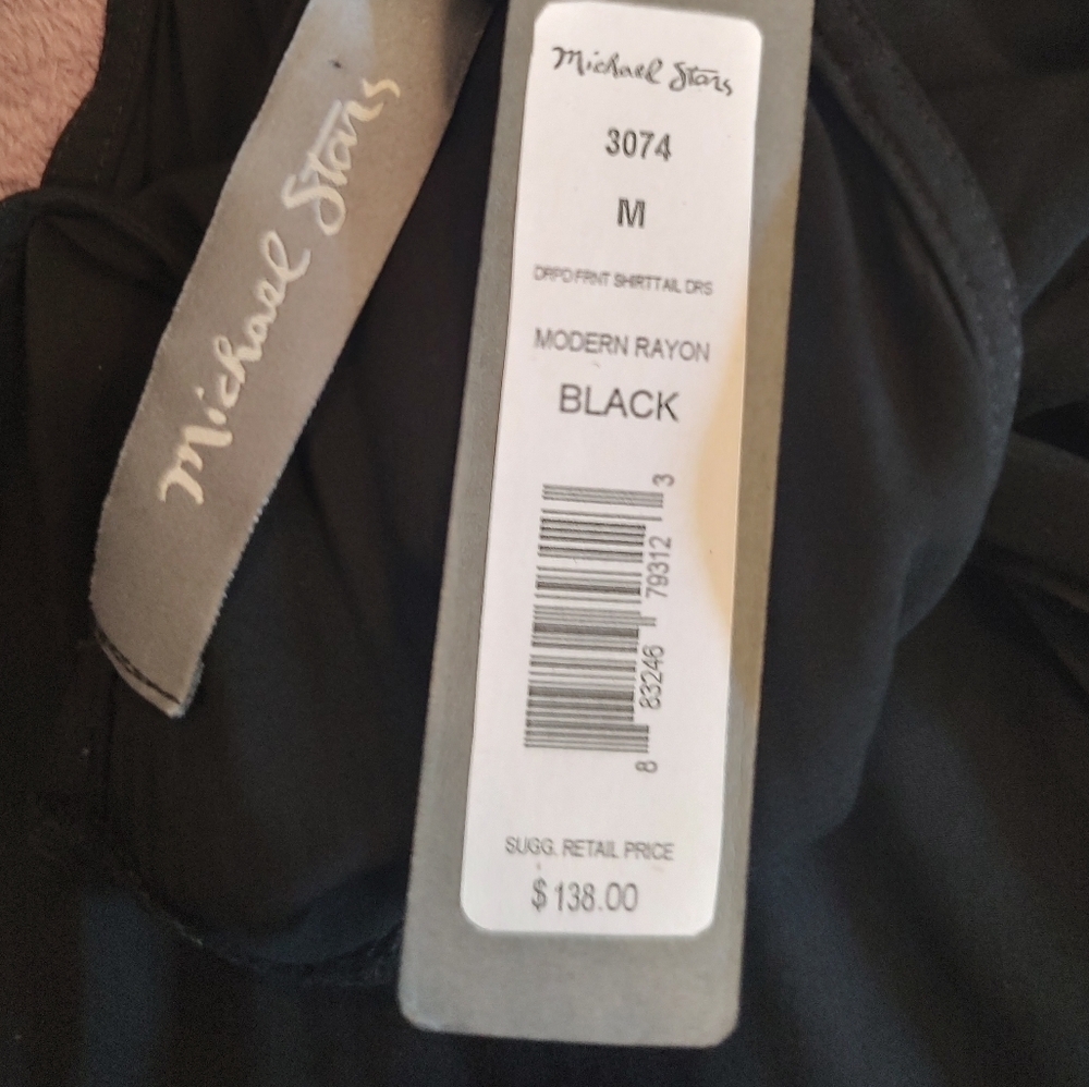 Michael Stars Medium Black Rayon Dress! NWT - Picture 13 of 13